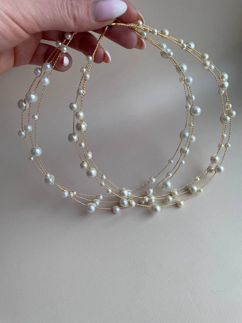 Pearl First Communion Headband – Flower Girl Tiara image 16