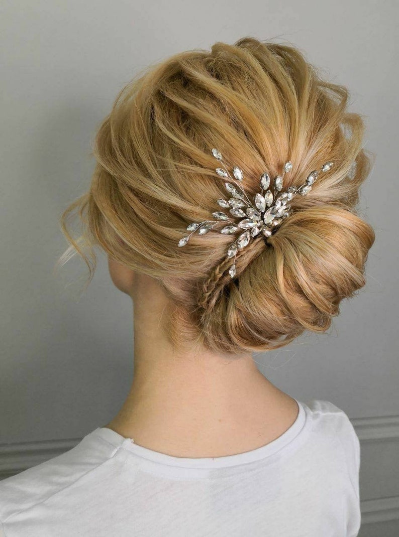 Small Bridal Comb French Twist Comb Rhinestone Hair Comb Etsy