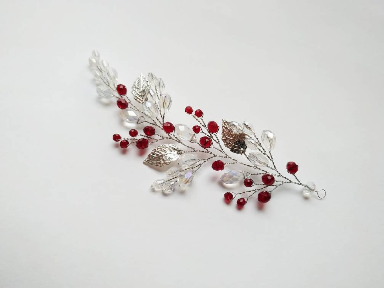 Red Hair Piece Red Hair Vine Red Headpiece Leaf Hair Vine Etsy