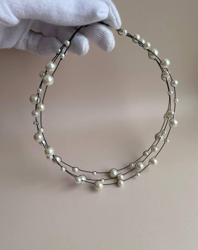 Pearl First Communion Headband – Flower Girl Tiara image 15