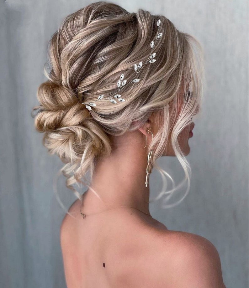 Enredadera de pelo nupcial Tocado Boho Pieza de pelo Boho Pieza de pelo nupcial Accesorios para el cabello de boda Pieza de pelo de boda Tocado nupcial Pelo de cristal imagen 1