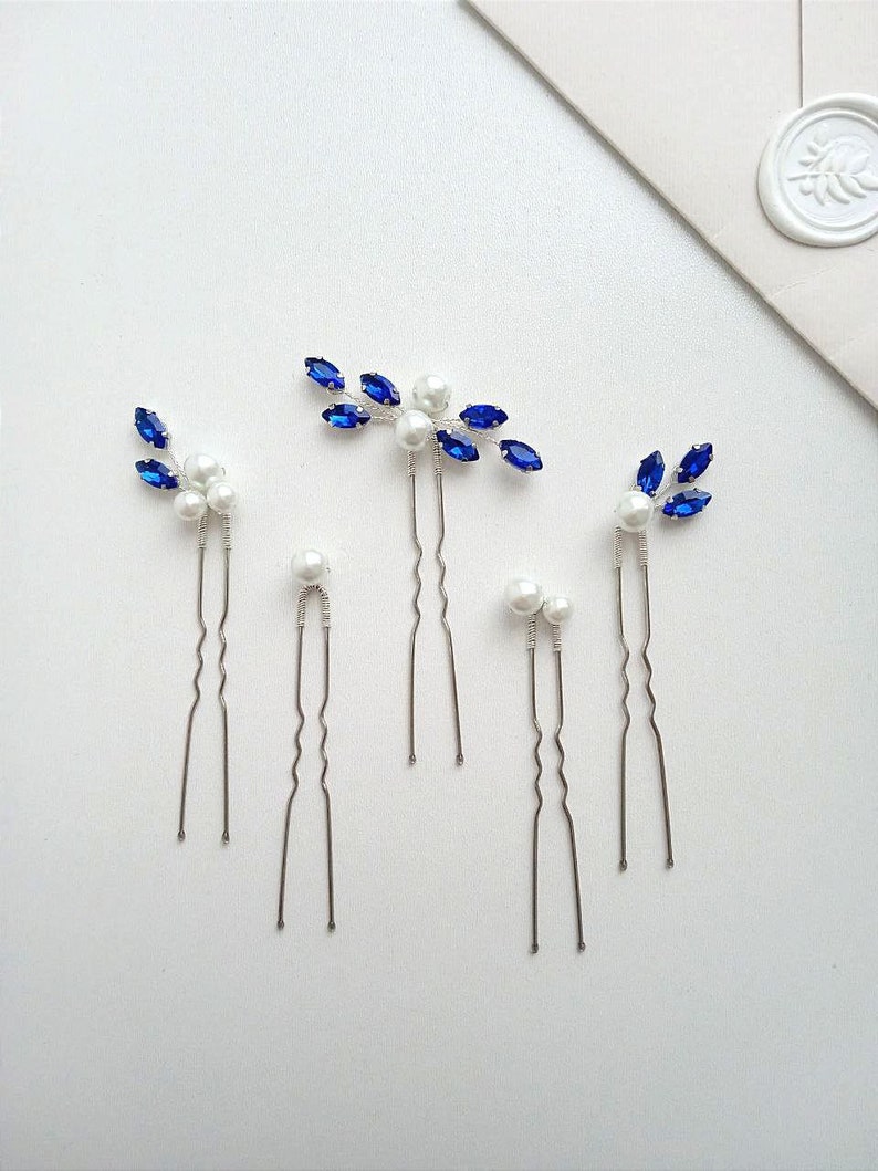 Wedding set of pearl hair pins Bridal hair pins wedding bun pin Bridal hair piece Wedding hair pins Mother of pearl hair pin Minimalist hair image 9