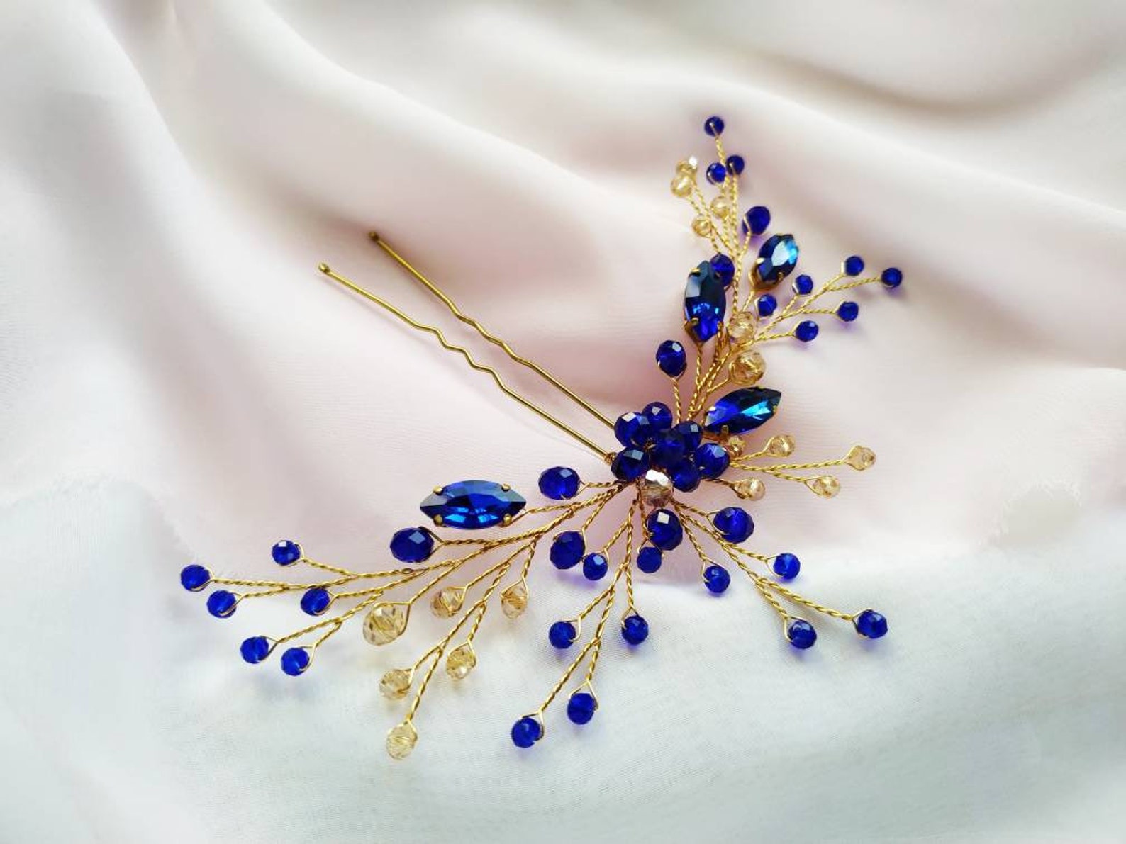 Blue Wedding Hair Pins - wide 3