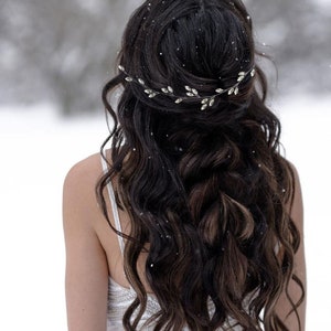 Enredadera de pelo nupcial Tocado Boho Pieza de pelo Boho Pieza de pelo nupcial Accesorios para el cabello de boda Pieza de pelo de boda Tocado nupcial Pelo de cristal imagen 4