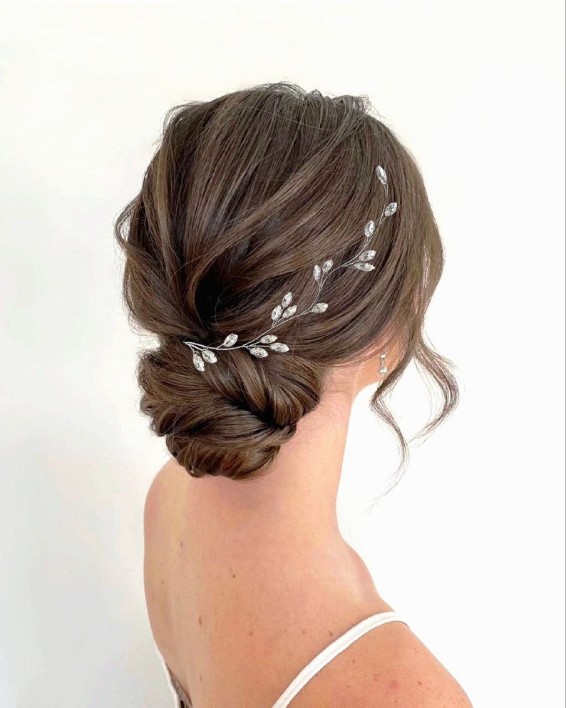 Enredadera de pelo nupcial Tocado Boho Pieza de pelo Boho Pieza de pelo nupcial Accesorios para el cabello de boda Pieza de pelo de boda Tocado nupcial Pelo de cristal imagen 6