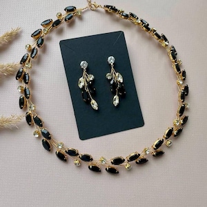 Crystal Jewelry Set ANY COLOR | Rhinestone Necklace, Bracelet, Earrings image 15