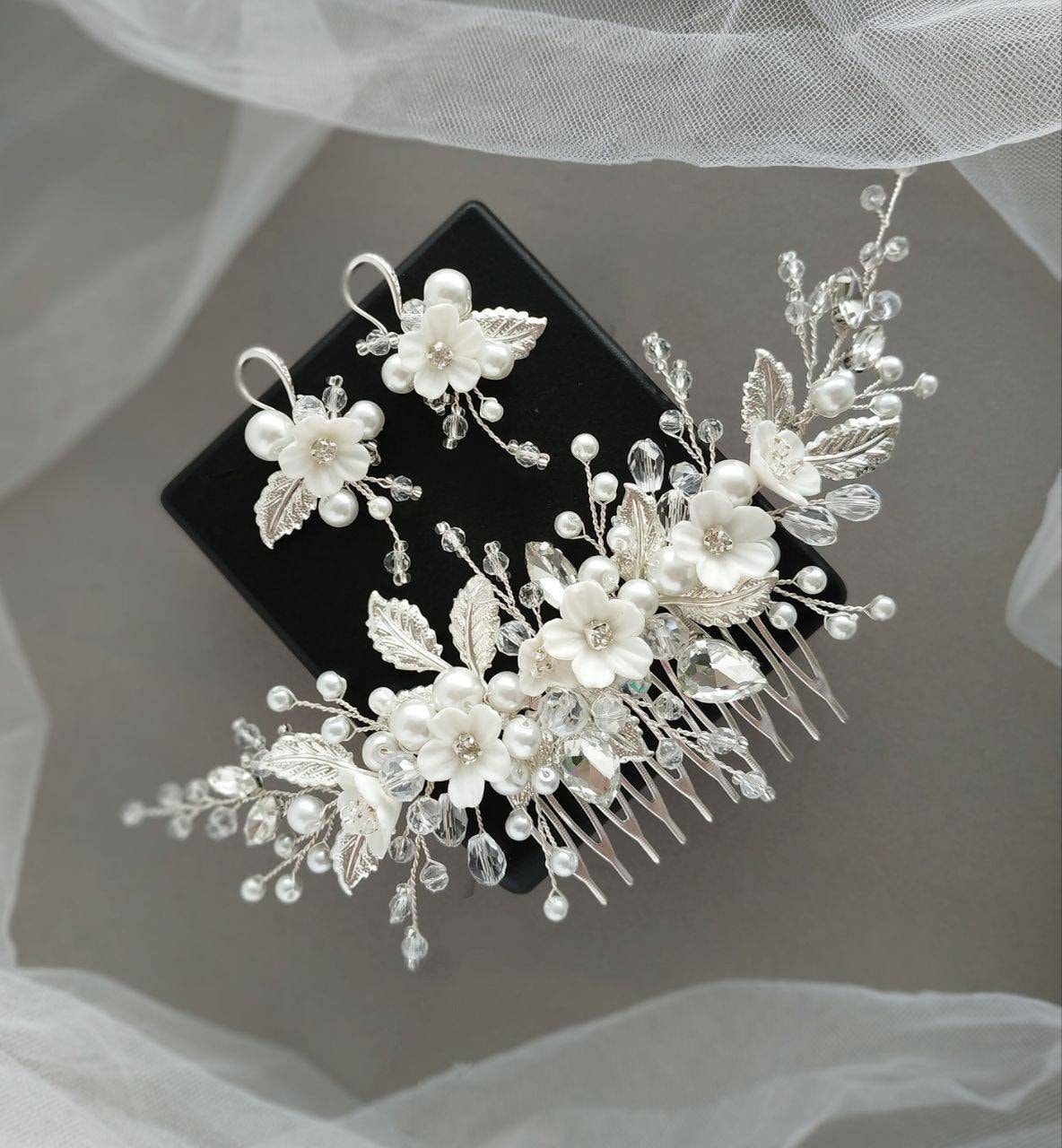 Pearl Bridal Hair Vine | Wedding Hair Piece With Flowers 