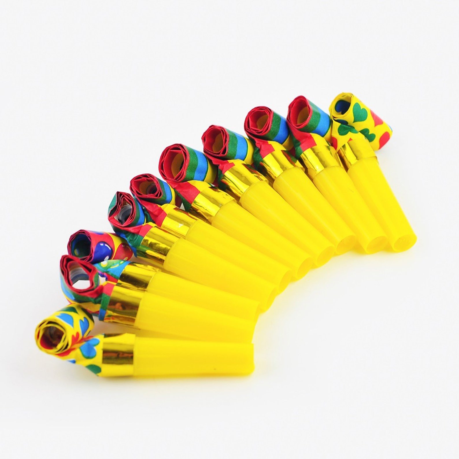 10 Pack of Multicoloured Party Blowers Dotted Party Etsy