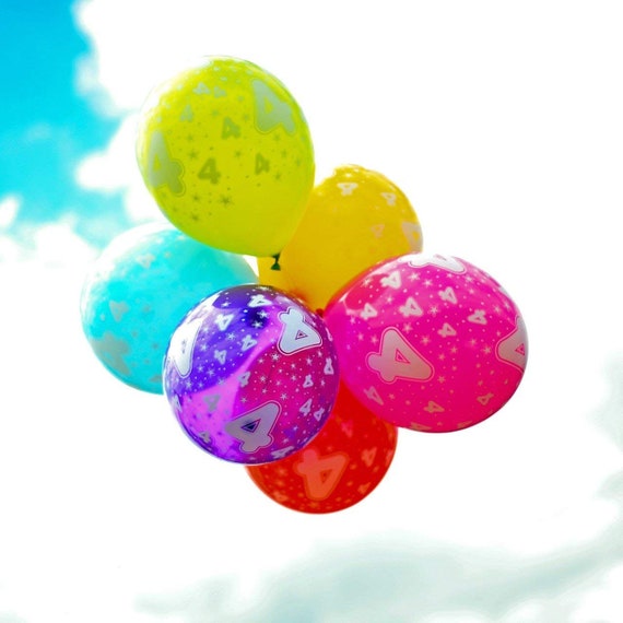 Assorted colours PREMIUM QUALITY Pack of 10 Balloons with 2nd Birthday print