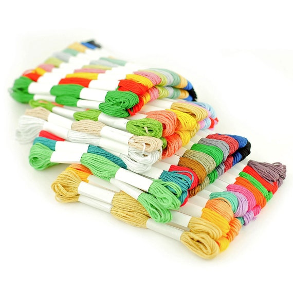 20 X Skeins Coloured Embroidery Thread Cotton Cross Stitch//Braiding//Craft Sewing