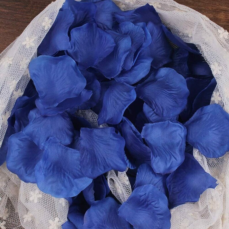 1000 Pieces of Navy Blue Silk Rose Petals Wedding Party Etsy