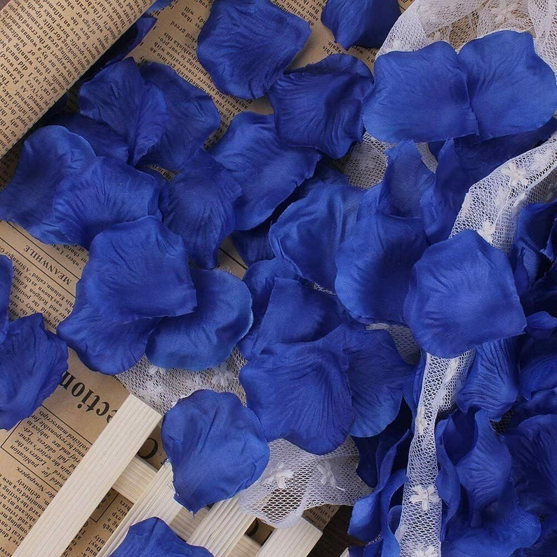1000 Pieces of Navy Blue Silk Rose Petals Wedding Party Etsy