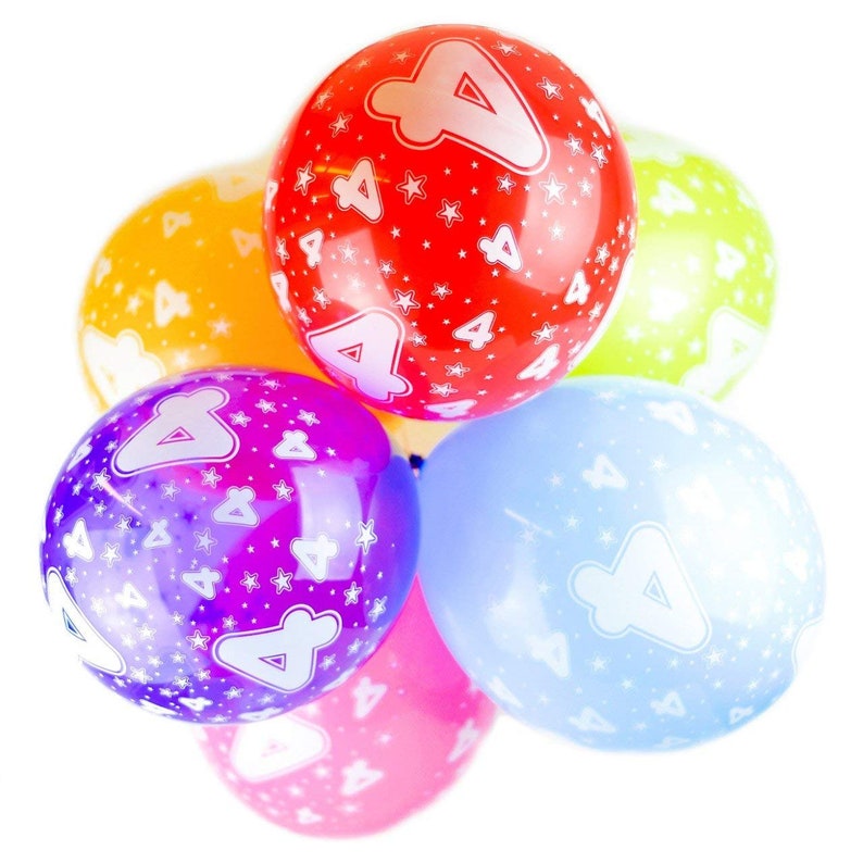 Assorted colours PREMIUM QUALITY Pack of 10 Balloons with 2nd Birthday print