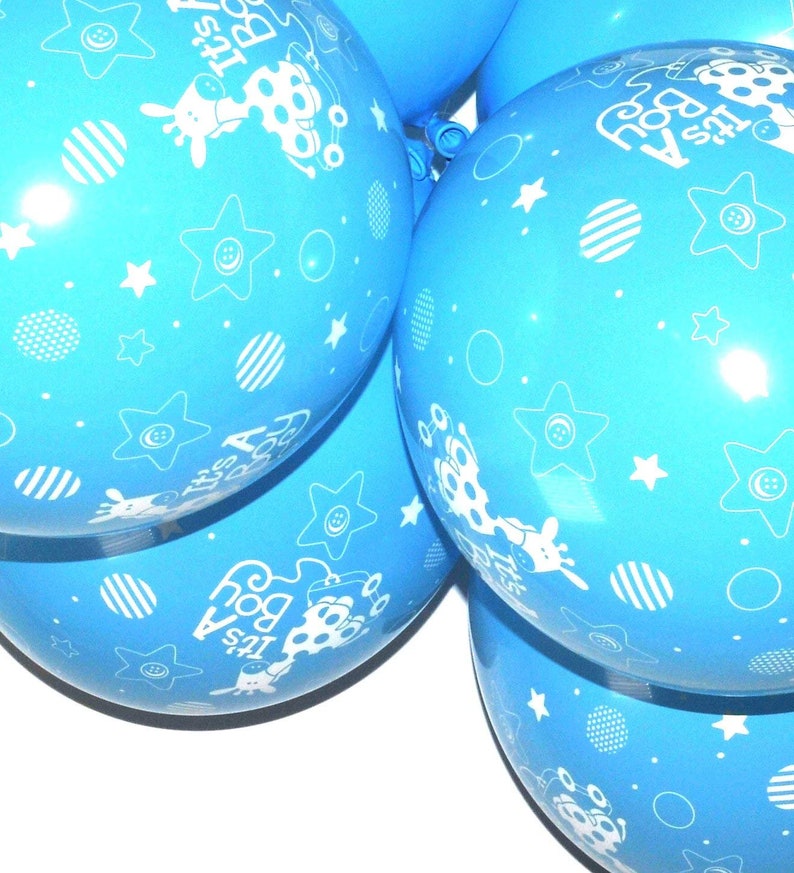 Its a Boy Balloons 12 BlueWhite Latex Balloons Boys Baby Shower Balloons Boys Gender Reveal Decorations Gender Reveal Party Decor 10 Pack