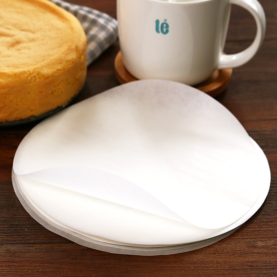 Round Precut Baking Parchment Paper With Recipe Book Cooking Etsy