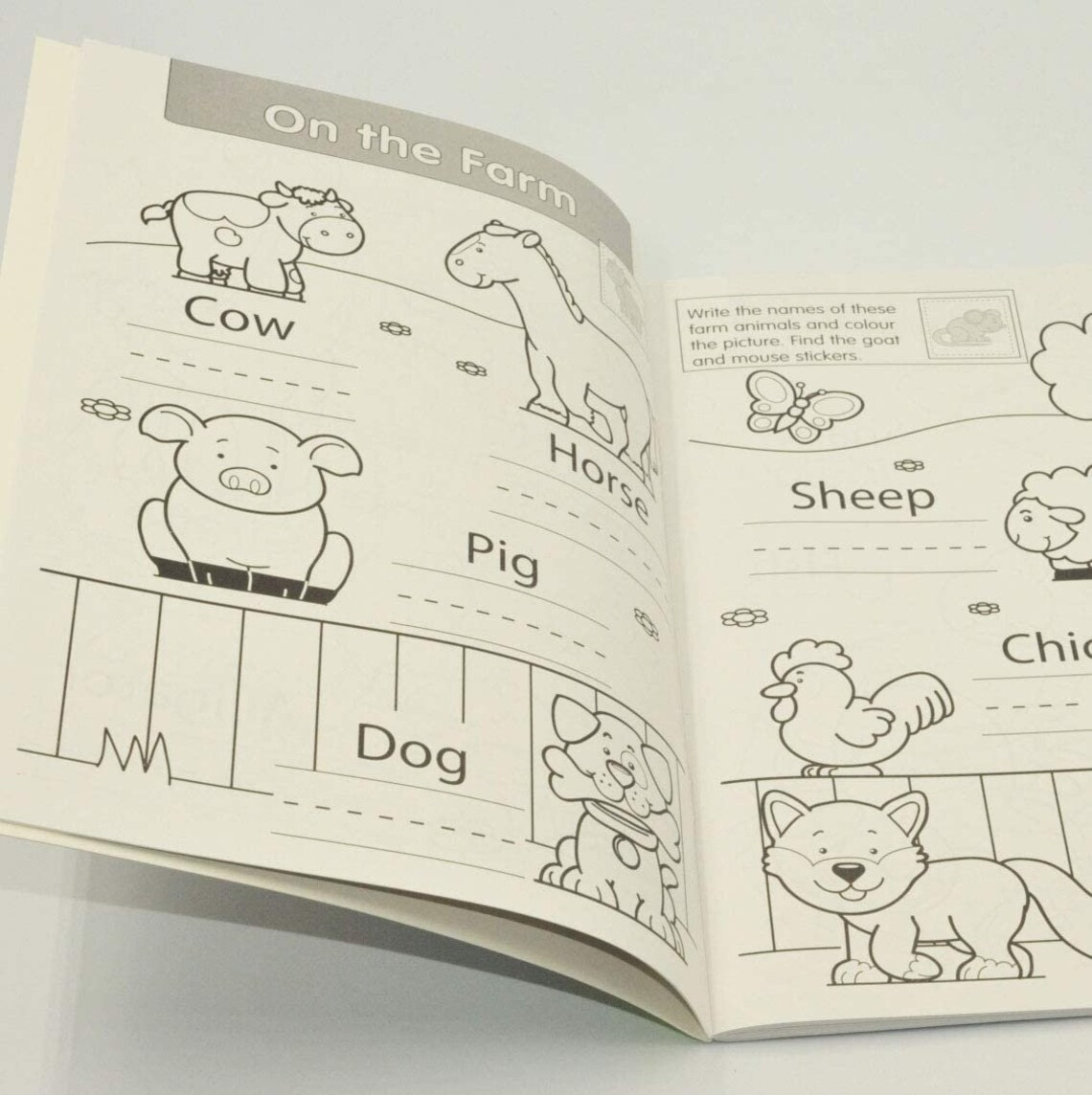 Kids Preschool First Words Sticker Activity Book Puzzle Etsy