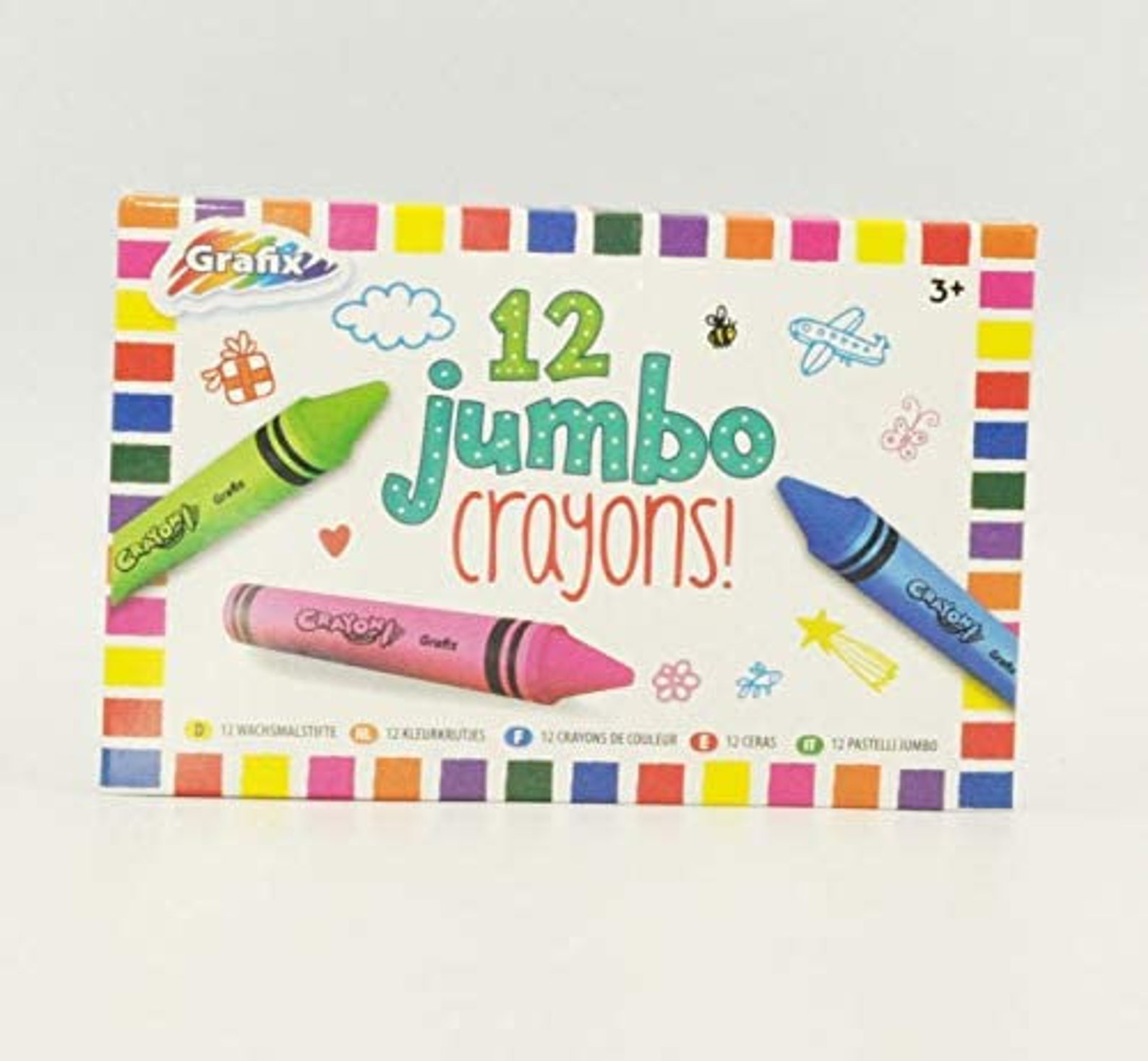12x Coloured Jumbo Crayons Pack School Pencils Kids Arts and Etsy