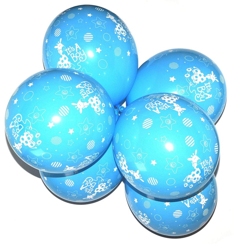 Its a Boy Balloons 12 BlueWhite Latex Balloons Boys Baby Shower Balloons Boys Gender Reveal Decorations Gender Reveal Party Decor 10 Pack