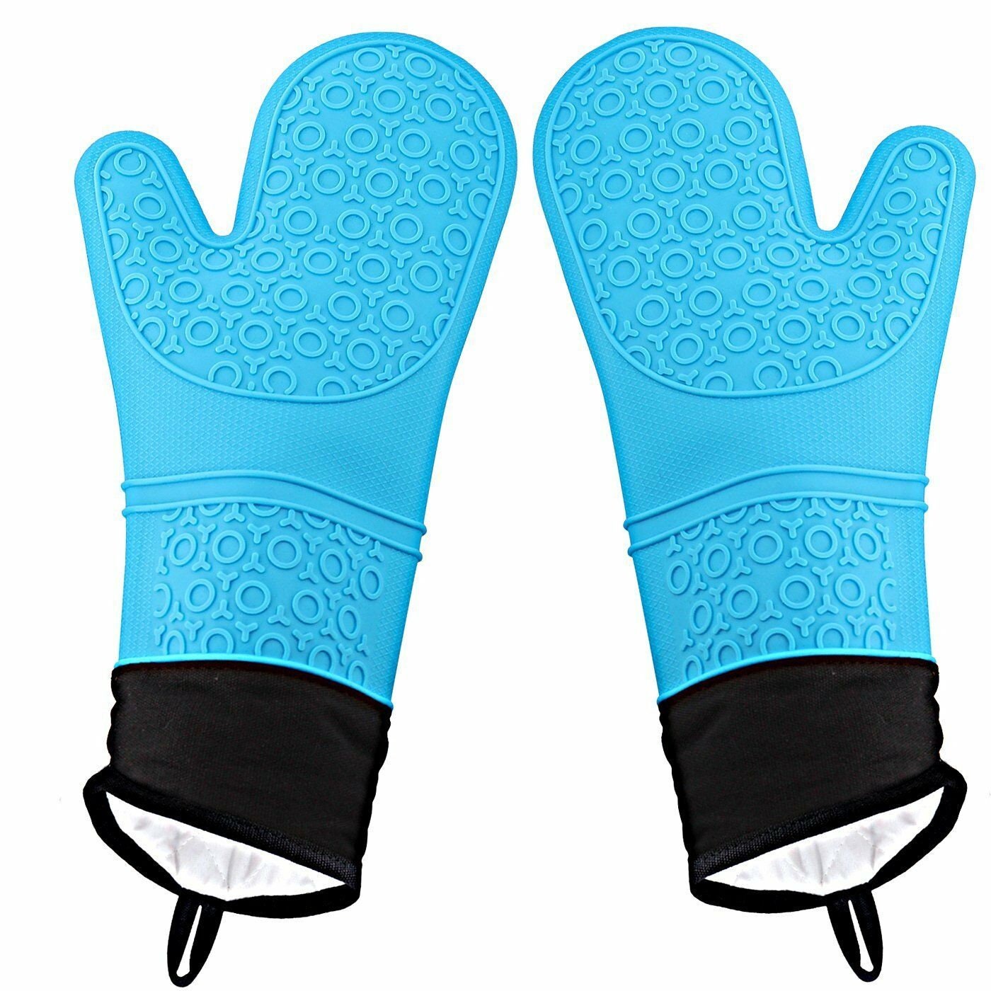 Blue Pair of Silicone Oven Gloves With SecureGrip Design Etsy