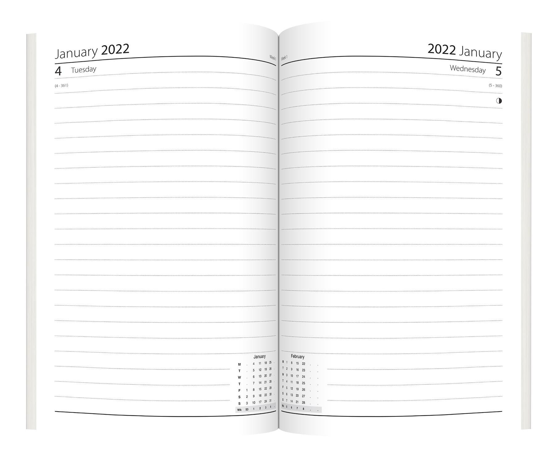1x Pink A4 Hardback 2022 Diary Day a Page Colourful Organiser Etsy