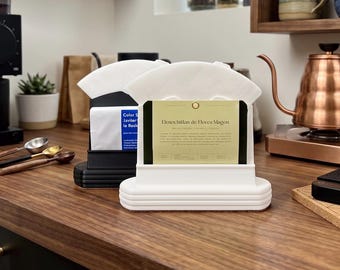 V60 Filter Holder & Coffee Bag Display