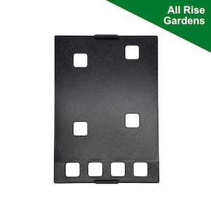 May include: Black plastic plant tray with six square planting holes and five drainage holes. All Rise Gardens.