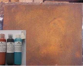 Rusting Iron Paint, Reactive rust effect Paint for arts, crafts and decoration
