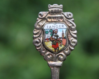 Vintage Tangier Morocco Collectible Silver Spoon Souvenir 