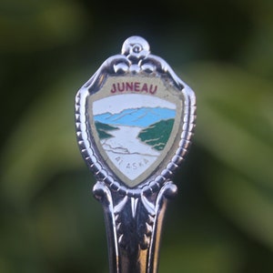 Cuchara vintage de Juneau, Alaska, recuerdo estadounidense de Alaska y EE. UU.