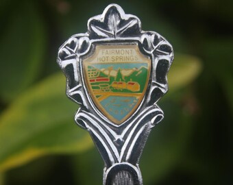 Cuillère vintage Fairmont Hot Springs Colombie-Britannique Canada Souvenir du Canada