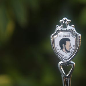 Vintage Spoon illinois USA Land of Lincoln American America Souvenir