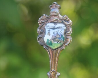 Vintage Löffel Grindelwald Schweiz Schweizer Alpen Souvenir.