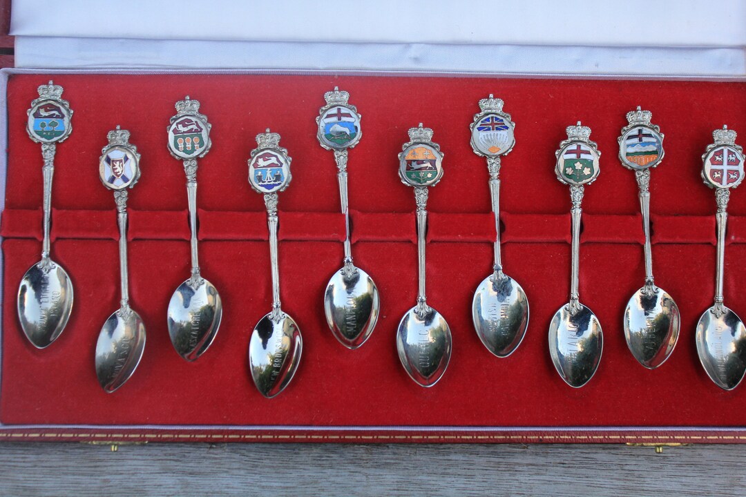 10 Vintage Spoons Canadian Provinces Canada Boxed Set Etsy