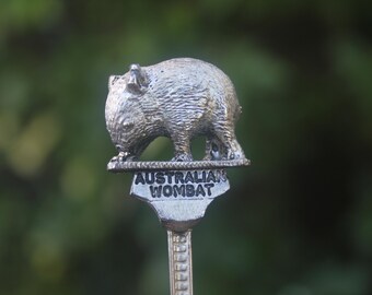 Vintage Löffel Wombat Australien Australisches Souvenir Tier