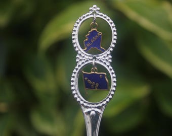 Cuillère vintage Alaska Alaska State USA Souvenir américain