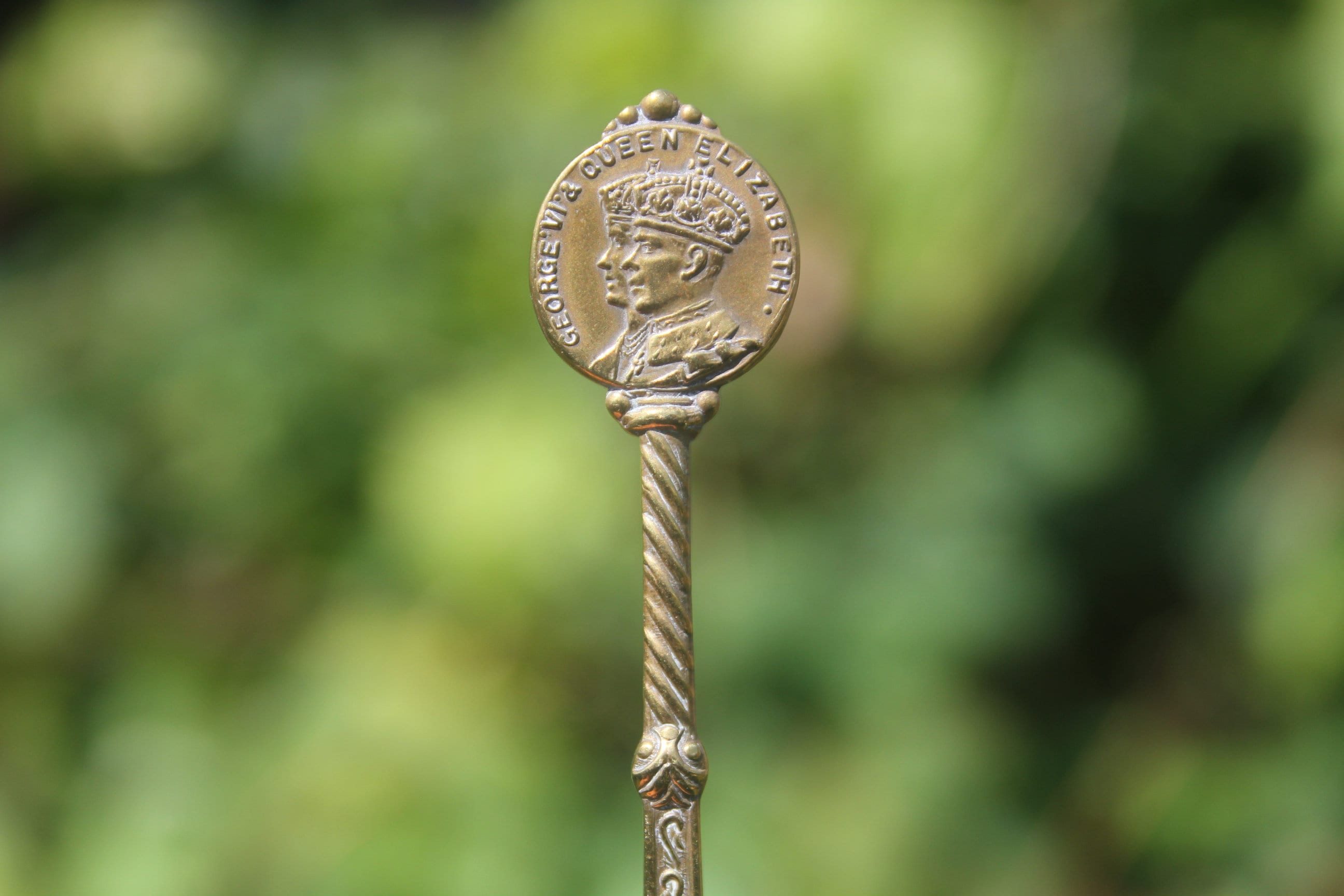 スターリングシルバーアノインティングスプーン1937 Coronation