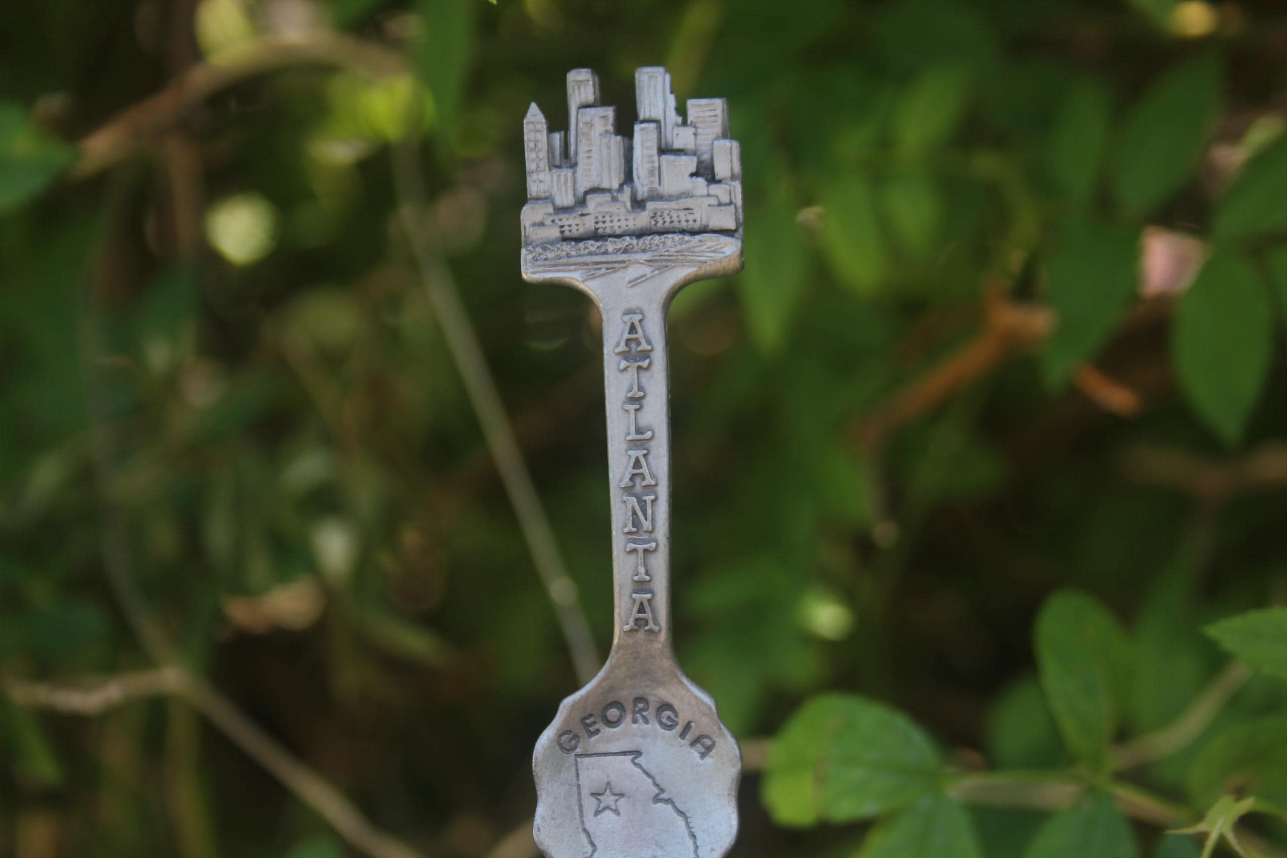 Vintage Pewter Spoon Atlanta Georgia USA American State Souvenir