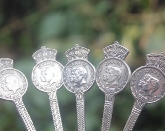 アンティーク 1910 スターリングシルバー 金箔スプーン 15g ジョージ6