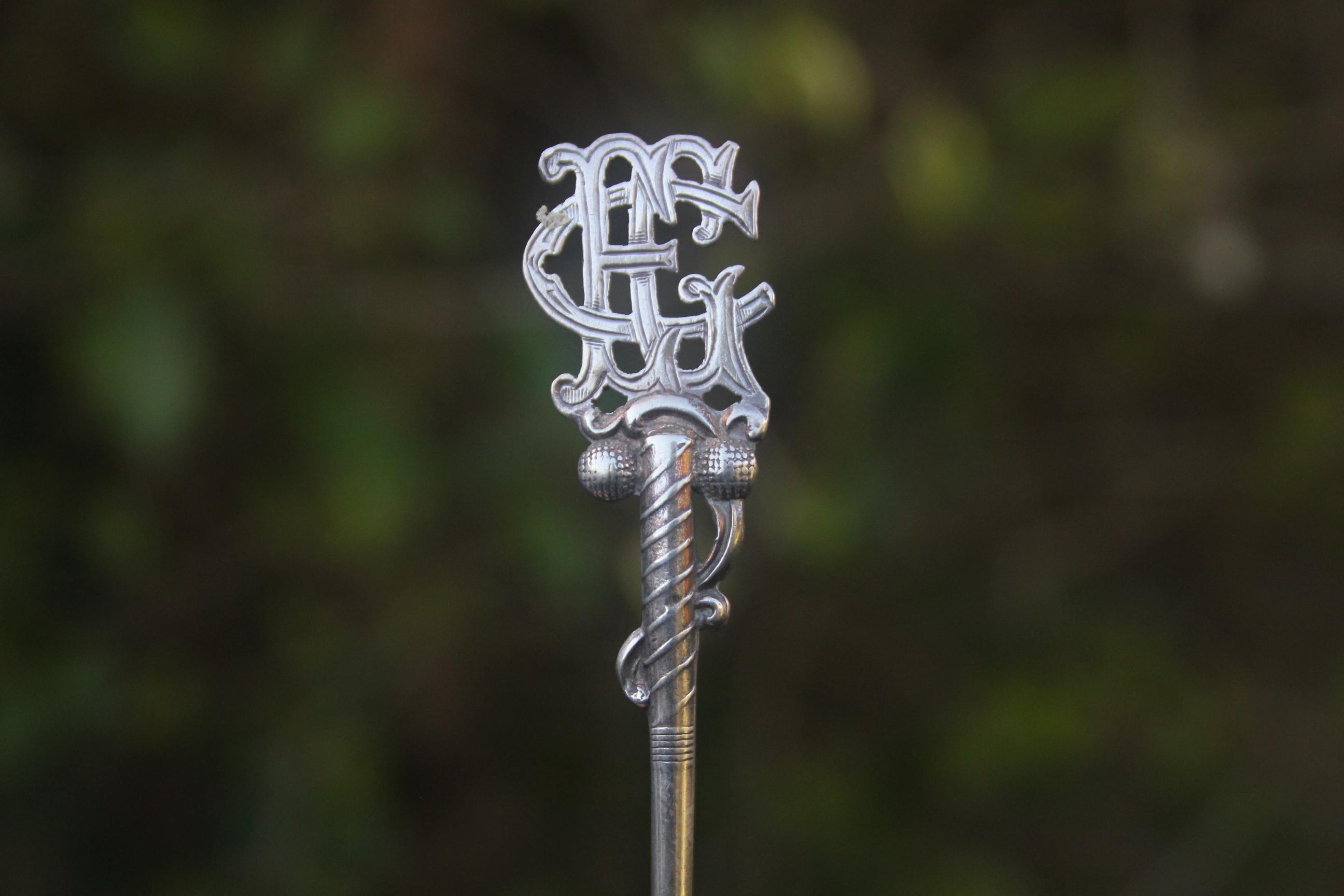 Antique 1935 Sterling Silver Spoon EGC E Golf Club Ornate Golfing
