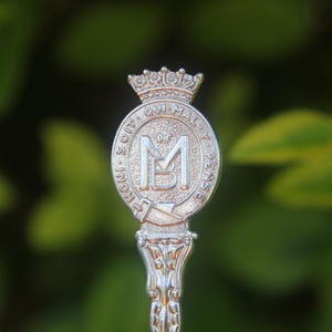 Cuillère EPNS vintage Order of the Jarter UK Honi Soit Qui Mal Y Pense Souvenir