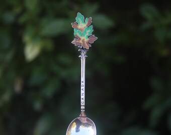 Vintage Löffel aus Sterlingsilber, Kanada-Ahornblatt, kanadisches Souvenir, 13 g