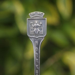 Vintage Spoon Norrkoping Sweden Swedish Souvenir