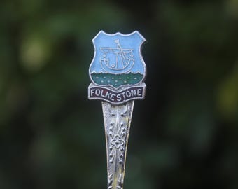 Vintage-Löffel aus Folkestone, Kent, Großbritannien – Souvenir