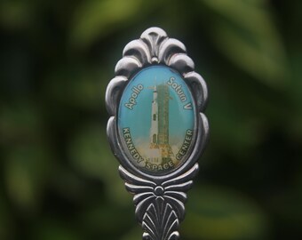 Vintage Spoon Apollo Saturn V Kennedy Space Centre Florida Spaceship Rocket USA American