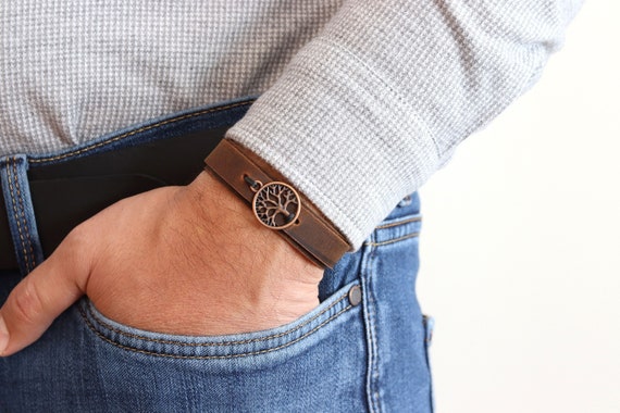 Tree of shop life leather bracelet