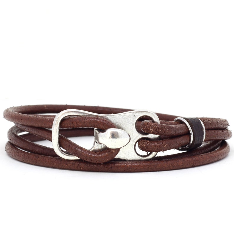 Men/'s Jewelry Leather Wrap Bracelet Rustic Leather Jewelry Men/'s Leather Bracelet Gift for Him
