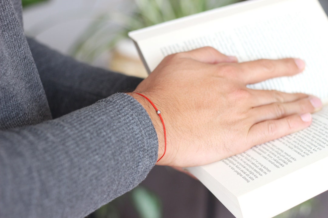 Red String Kabbalah Bracelet, Mens Womens Red String Bracelet, Prayer