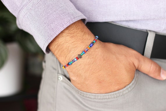 Multicolored Beaded Cross Bracelet Multicolored Beaded Cross Bracelet