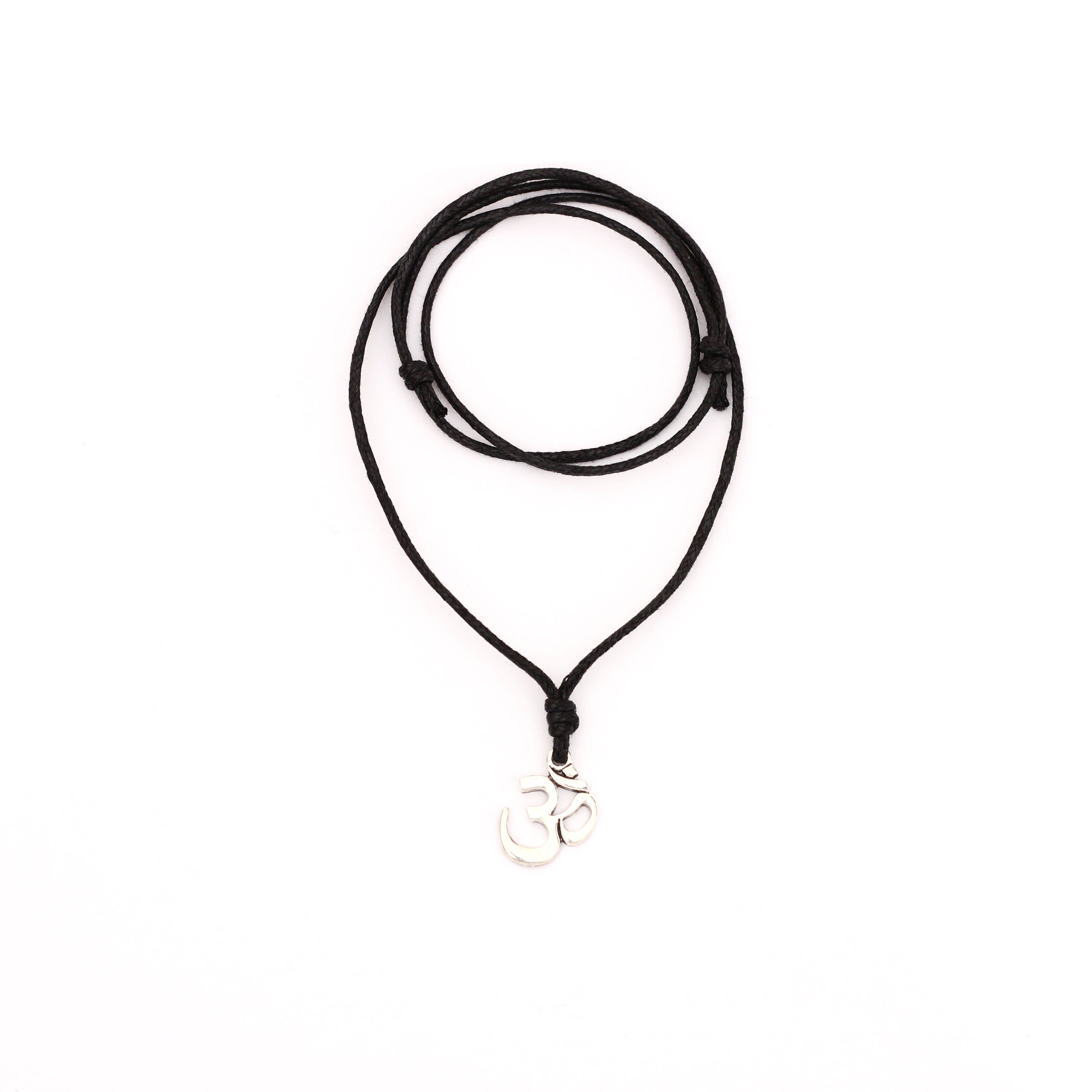 Minimalist Goldtone Open Circle Pendant Black Cord Necklace | eBay
