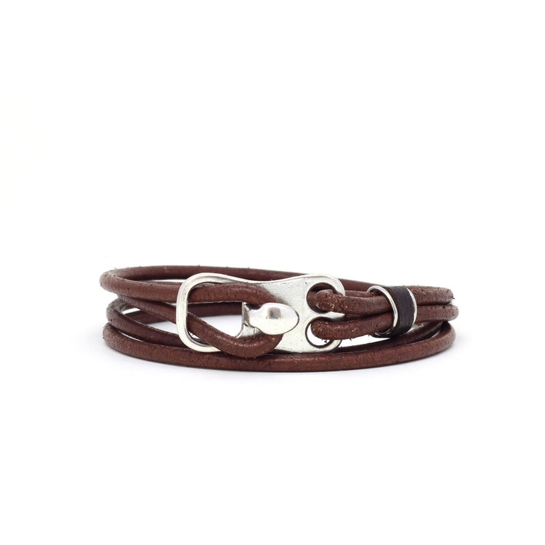 Men/'s Jewelry Leather Wrap Bracelet Rustic Leather Jewelry Men/'s Leather Bracelet Gift for Him